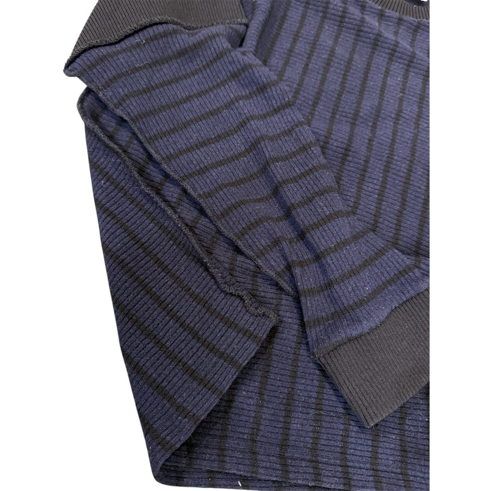 MM6 Maison Martin Margiela Women's M Black/Blue Waffle Knit Sweater Long Sleeve - Picture 4 of 8